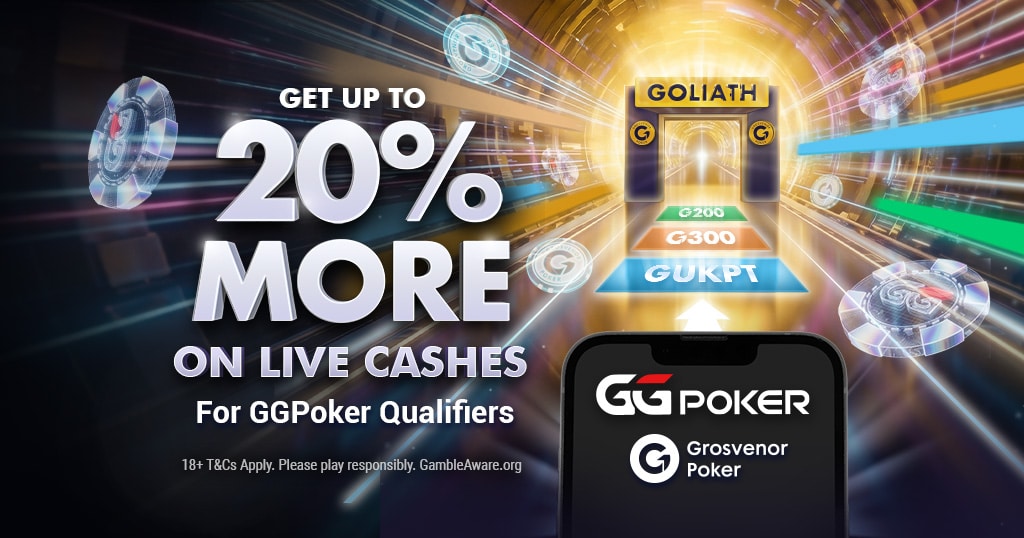 GGPoker 资格赛玩家现可在英国 50+ 场 Grosvenor 赛事中获得现金加成